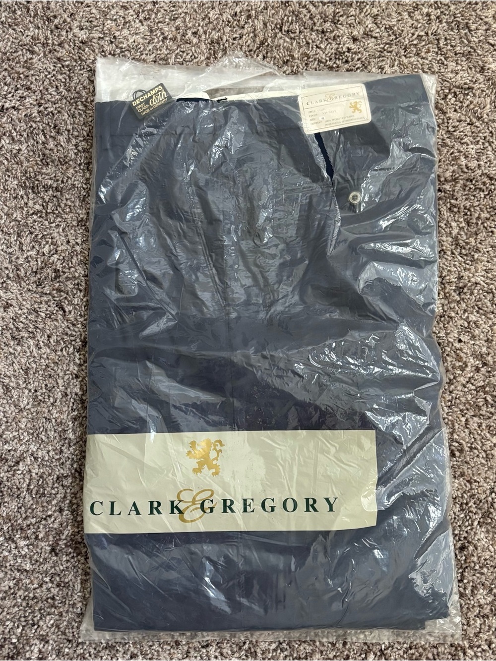 Vintage Clark & Gregory‎ 100% Wool Men's Navy Dress Pants
